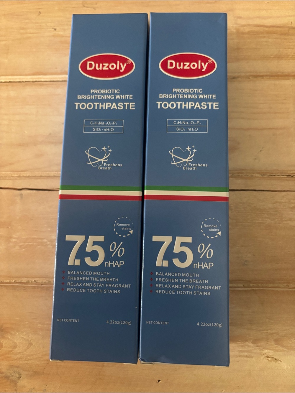 DUZOLY Probiotic Brightening White Toothpaste with 4.22 oz- NIB set of 2